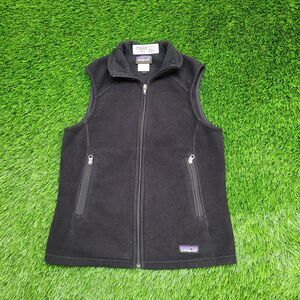 Vintage Patagonia Synchilla Vest Jacket Women S/M 17x23 Black